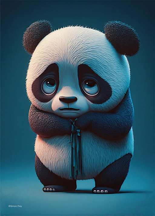 Gefühlstiere-Karte: ein Panda.